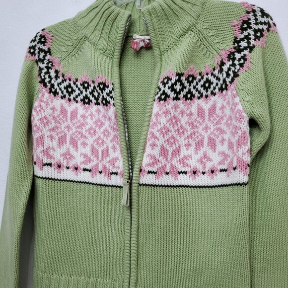 Vintage Heirloom Fair Isle Full Zip Nordic Y2K 90's Cardigan Sweater Size Small - Picture 6 of 15